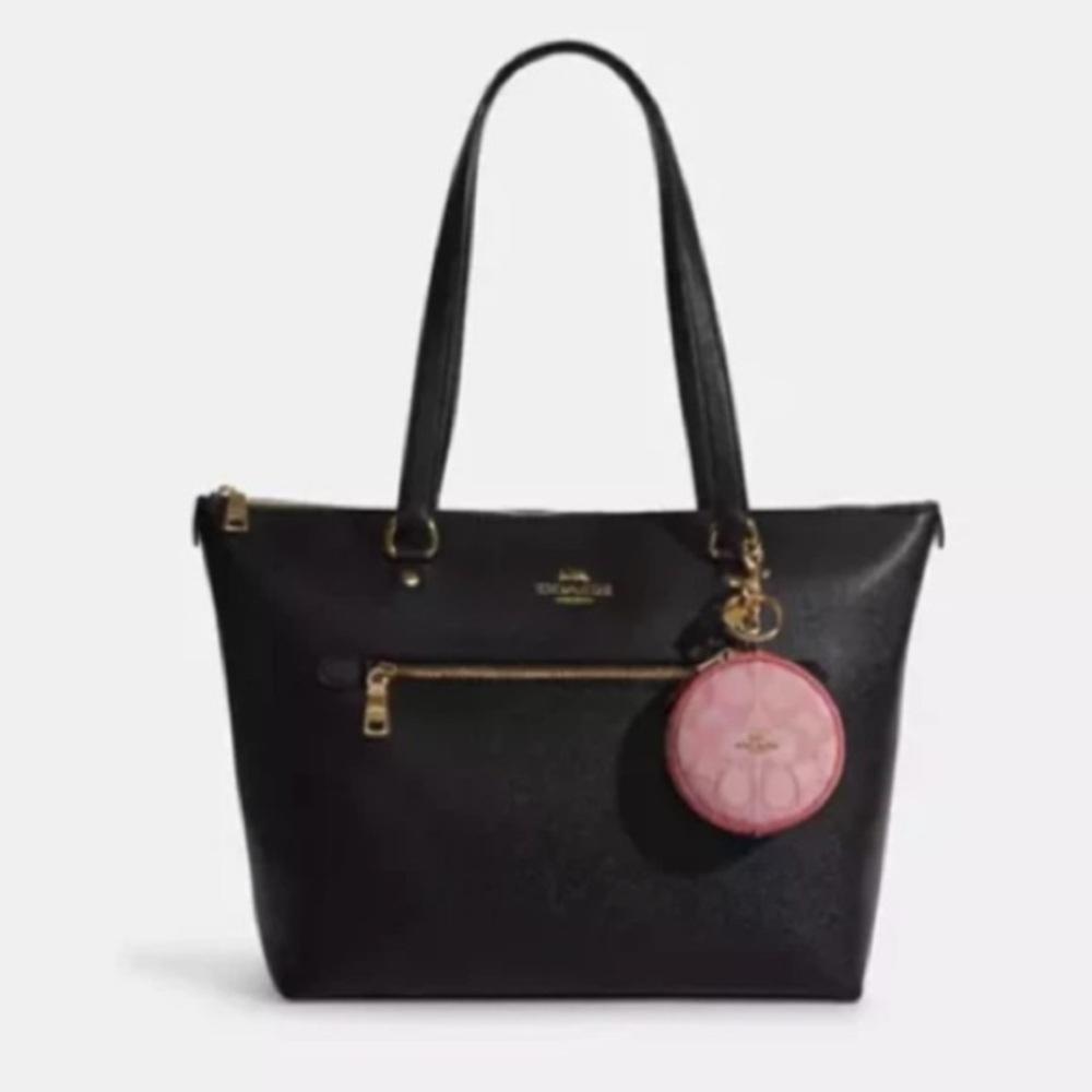 Coach Circular Coin Pouch In Signature Jacquard NWT - Picture 2 of 6